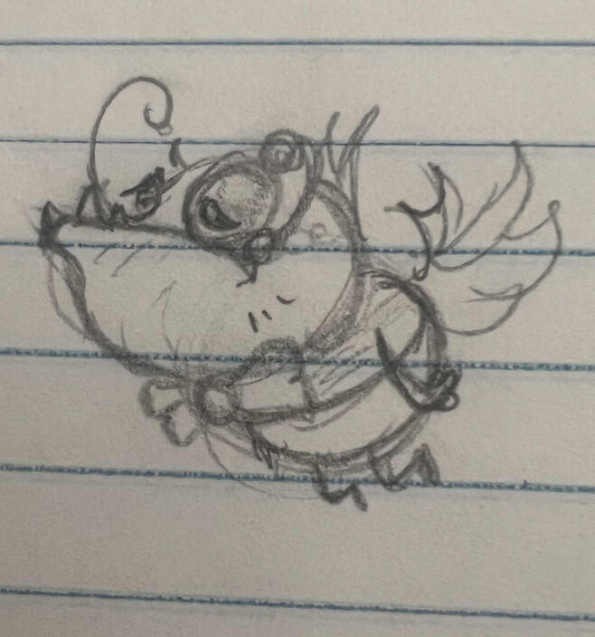 Concept art of the imp enemy for the game Concept art of the imp enemy for the game